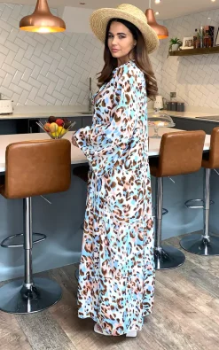 New π Blue Vanilla Millie Leopard Print Tiered Maxi π Dress π 8 New π Blue Vanilla Millie Leopard Print Tiered Maxi π Dress π -Alie Street Shop unnamed file 3557