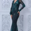 Buy 🎁 Goddiva Starburst Effect Maxi 👗 Dress In Emerald ✔️ -Alie Street Shop unnamed file 3573