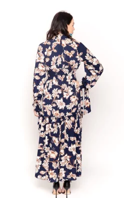 Budget 😉 CY Boutique Long Sleeve Maxi 👗 Dress In Blue Floral Daisy Print 👍 -Alie Street Shop unnamed file 3622