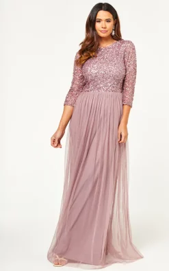 New 🎉 ANGELEYE Bridesmaid Embellished Sequin Maxi 👗 Dress In Lavender 🛒 -Alie Street Shop unnamed file 3625