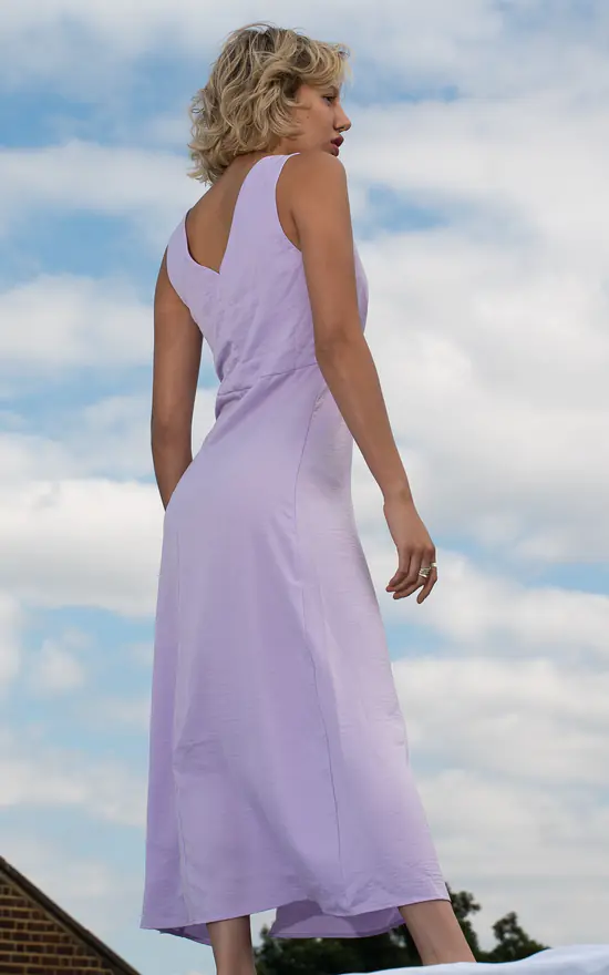Cheapest π₯ Goldie Lilac V Neck Midi π Dress With Side Split π₯ 5 Cheapest π₯ Goldie Lilac V Neck Midi π Dress With Side Split π₯ - Image 3