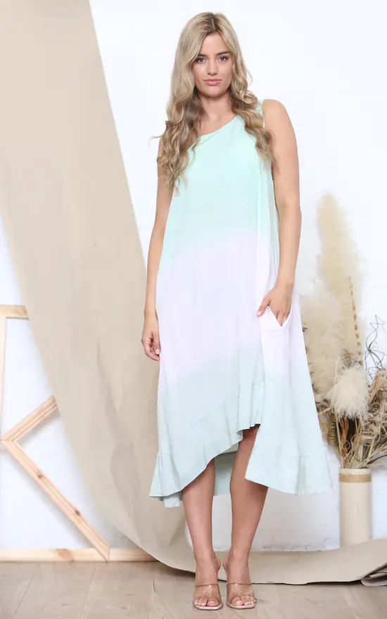 Budget π Lucy Sparks Mint Strap Shoulder Tie Dye π Dress π 3 Budget π Lucy Sparks Mint Strap Shoulder Tie Dye π Dress π