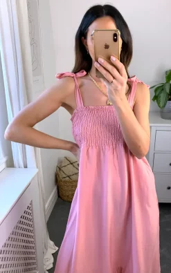 Outlet ⭐ Lucy Sparks Pink Strap Shoulder Midi 👗 Dress ⭐ -Alie Street Shop unnamed file 414