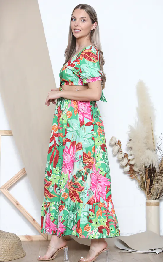 Best Pirce π Lucy Sparks Green Floral Print Cut Out π Dress βοΈ 4 Best Pirce π Lucy Sparks Green Floral Print Cut Out π Dress βοΈ - Image 2