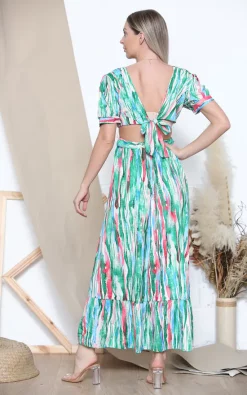 Best deal 😉 Lucy Sparks Green Cut Out 👗 Dress With Brush Pattern ✨ -Alie Street Shop unnamed file 468