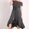 Coupon 🛒 Boutique Store Black Cheesecloth Bardot Maxi 👗 Dress 😍 -Alie Street Shop unnamed file 474