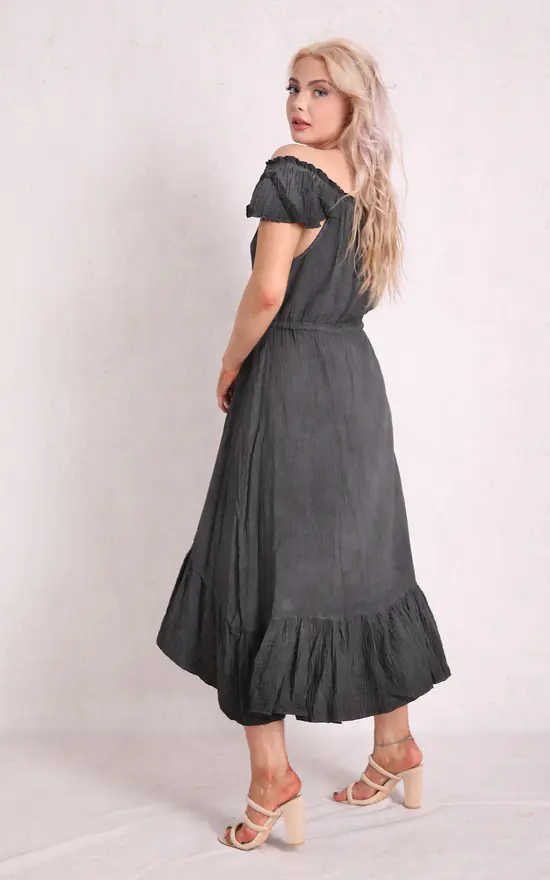 Coupon π Boutique Store Black Cheesecloth Bardot Maxi π Dress π 4 Coupon π Boutique Store Black Cheesecloth Bardot Maxi π Dress π - Image 2