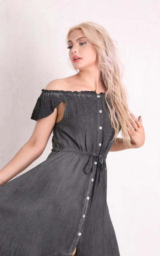 Coupon π Boutique Store Black Cheesecloth Bardot Maxi π Dress π 5 Coupon π Boutique Store Black Cheesecloth Bardot Maxi π Dress π - Image 3