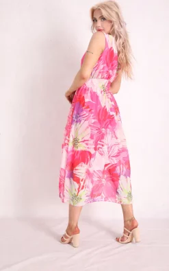 Cheap 😀 Boutique Store Pink Floral Sleeveless Maxi 👗 Dress 🔔 -Alie Street Shop unnamed file 491