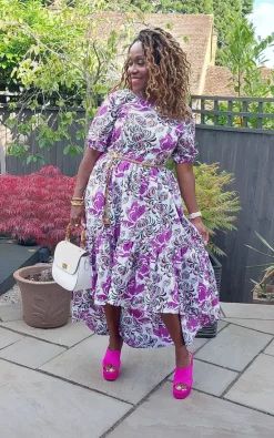 Wholesale 💯 Dals Hart Peony Purple Bardot High Low Maxi 👗 Dress ✨