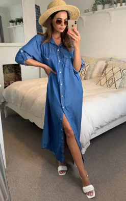 Flash Sale 🎉 HOXTON GAL Oversized Denim 👚 Shirt Dove 👗 Dress ❤️ -Alie Street Shop unnamed file 510