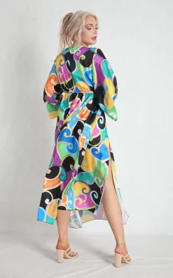 Discount ⭐ Boutique Store Green Printed Kimono Sleeve Split Leg Maxi 👗 Dress 🌟 -Alie Street Shop unnamed file 518