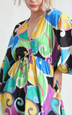 Discount ⭐ Boutique Store Green Printed Kimono Sleeve Split Leg Maxi 👗 Dress 🌟 -Alie Street Shop unnamed file 519