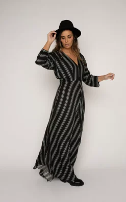 Cheapest 👍 James Steward Black & Green Wilberforce Stripe Stone Maxi 👗 Dress 🤩 -Alie Street Shop unnamed file 57