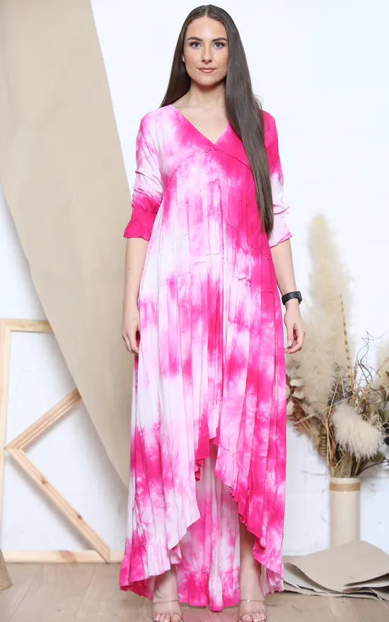 Best deal π Lucy Sparks Fuchsia Tie Dye Ruffled Maxi π Dress π 6 Best deal π Lucy Sparks Fuchsia Tie Dye Ruffled Maxi π Dress π - Image 4