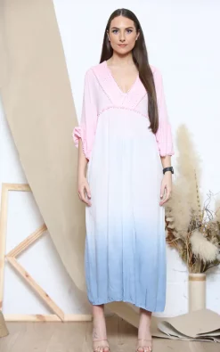 Best Pirce 😍 Lucy Sparks Pink Maxi 👗 Dress With Lace Trim 🎁