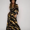 Discount 🎁 James Steward Black & Gold Flame Print Stone Maxi 👗 Dress 🛒 -Alie Street Shop unnamed file 59