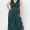 Promo ✨ Maya Deluxe Emerald Green Bridesmaid Maxi 👗 Dress With Ruffle Shoulder Detail ✔️ -Alie Street Shop unnamed file 603