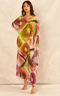 Flash Sale 💯 Explosion London Orange Fuchsia Multicolour Maxi Tunic / 👗 Dress 🛒 -Alie Street Shop unnamed file 608