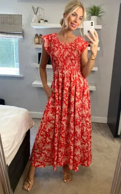 Deals π Izabel London Red Floral Smocked Bodice Maxi π Dress π 7 Deals π Izabel London Red Floral Smocked Bodice Maxi π Dress π -Alie Street Shop unnamed file 635