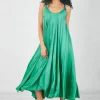 Promo 🛒 Boutique Store Green Strappy Maxi 👗 Dress ⌛