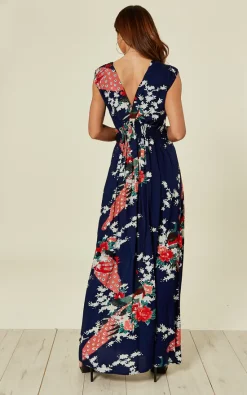 Promo ⌛ Ruby Rocks Navy Peacock Floral ☀️ Summer Maxi 👗 Dress 🛒 -Alie Street Shop unnamed file 661