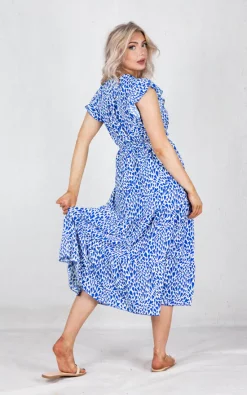 Buy 🛒 Boutique Store Blue Short Sleeve Tiered Maxi 👗 Dress 🥰 -Alie Street Shop unnamed file 663