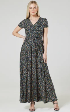 Best reviews of 😉 Happy Mama Maternity Nursing Maxi Wrap 👗 Dress In Navy & Small Flowers 🤩 -Alie Street Shop unnamed file 692