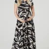 Buy 💯 Happy Mama Maternity Nursing Maxi Wrap 👗 Dress In Abstract Print 🌟 -Alie Street Shop unnamed file 698