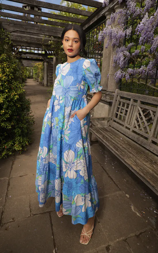 Best reviews of βοΈ Lavaand The Cecelia Organic Cotton Maxi π Dress In Blue Floral π€© 6 Best reviews of βοΈ Lavaand The Cecelia Organic Cotton Maxi π Dress In Blue Floral π€© - Image 4