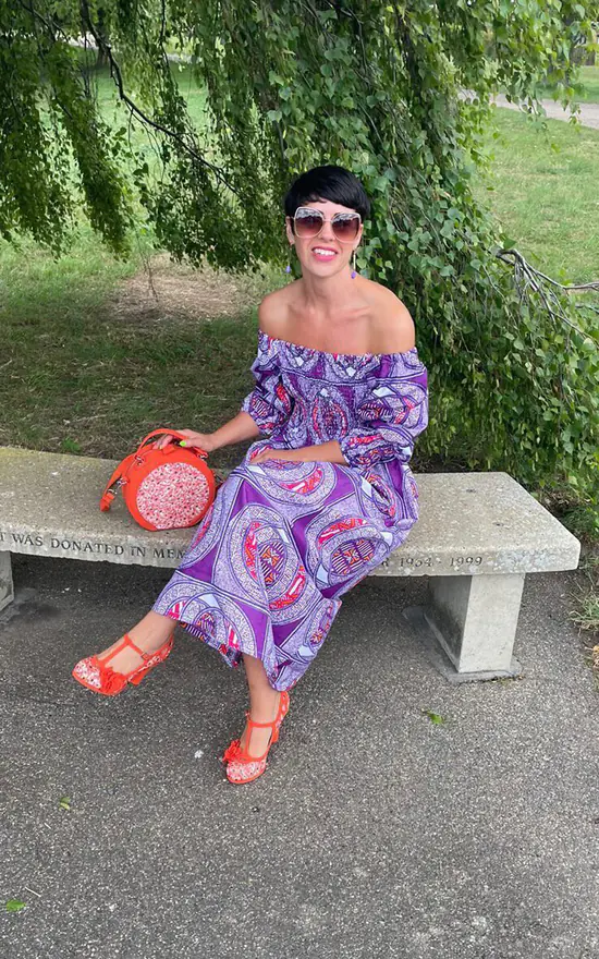 Cheap π₯ Dals Hart Daisy Purple Print Off Shoulder π Dress β¨ 5 Cheap π₯ Dals Hart Daisy Purple Print Off Shoulder π Dress β¨ - Image 3