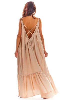 Promo ✔️ AWAMA Oversized Maxi ☀️ Summer 👗 Dress In Beige 🧨 -Alie Street Shop unnamed file 794