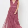 Deals 🎁 Maya Deluxe Desert Rose Bridesmaid Maxi 👗 Dress With Ruffle Shoulder Detail 🥰 -Alie Street Shop unnamed file 822