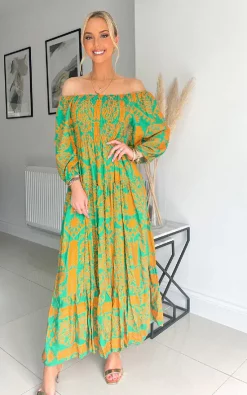 Top 10 β IKRUSH Luisa Off Shoulder Maxi π Dress In Green π