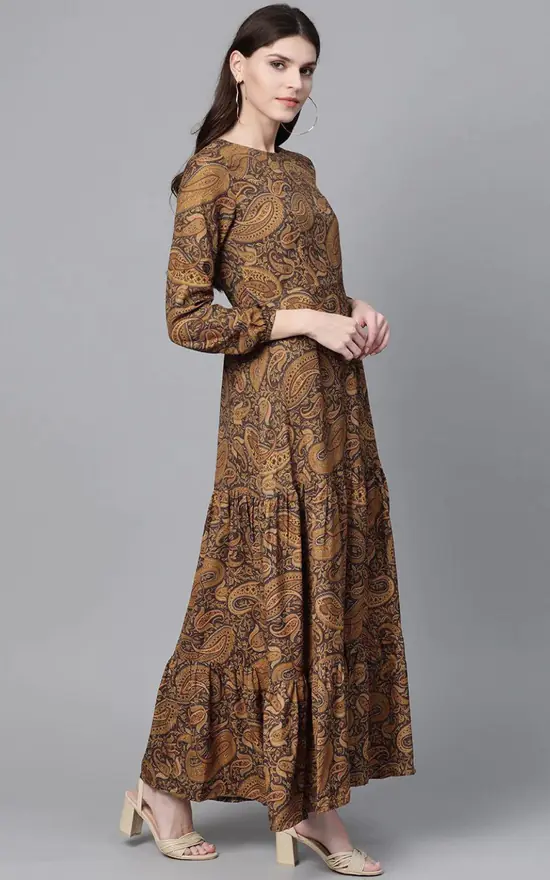 Coupon π Casually Luxurious CLoset Brown Tiered Long Sleeve Maxi π Dresses π 3 Coupon π Casually Luxurious CLoset Brown Tiered Long Sleeve Maxi π Dresses π