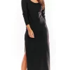 Brand new 👍 AWAMA Maxi 👗 Dress With Side Slits In Black ⌛ -Alie Street Shop unnamed file 849