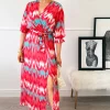 New 🛒 IKRUSH Zuri Wrap Front Printed Maxi 👗 Dress In Red 🎉 -Alie Street Shop unnamed file 85