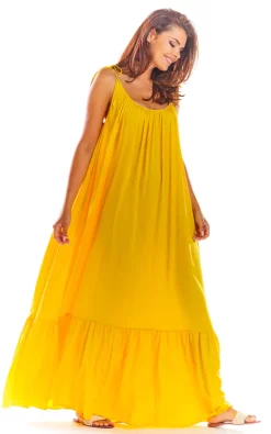 Cheapest ⌛ AWAMA Oversized Maxi ☀️ Summer 👗 Dress In Yellow 👍 -Alie Street Shop unnamed file 853