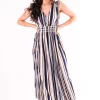 Buy 🌟 Elasticated Waist Pinstripe Maxi 👗 Dress In Navy 🛒 -Alie Street Shop unnamed file 863