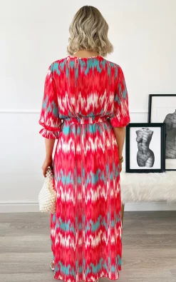 New π IKRUSH Zuri Wrap Front Printed Maxi π Dress In Red π 8 New π IKRUSH Zuri Wrap Front Printed Maxi π Dress In Red π -Alie Street Shop unnamed file 87