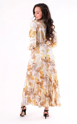 Best reviews of 👍 Pinstripe Leaf Print V Neck Wrap Maxi In Ivory 💯 -Alie Street Shop unnamed file 898