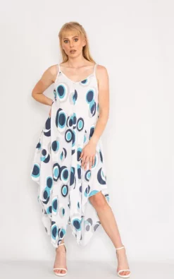 Top 10 🥰 LOES House Circle Pattern Handkerchief 👗 Dress In White 🔔