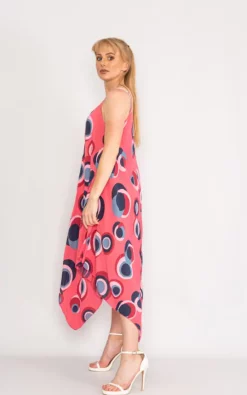 Deals ⌛ LOES House Circle Pattern Handkerchief 👗 Dress In Fuchsia ✔️ -Alie Street Shop unnamed file 916