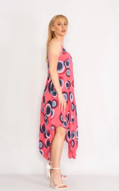 Deals ⌛ LOES House Circle Pattern Handkerchief 👗 Dress In Fuchsia ✔️ -Alie Street Shop unnamed file 918