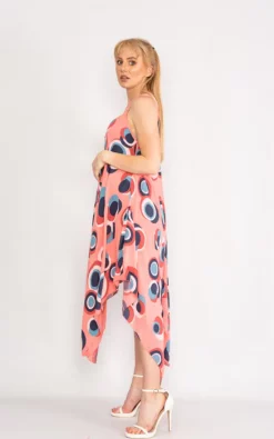 Cheap 🌟 LOES House Circle Pattern Handkerchief 👗 Dress In Coral 🛒 -Alie Street Shop unnamed file 924