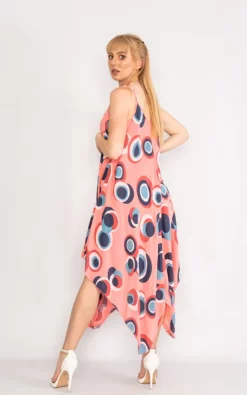 Cheap 🌟 LOES House Circle Pattern Handkerchief 👗 Dress In Coral 🛒 -Alie Street Shop unnamed file 925