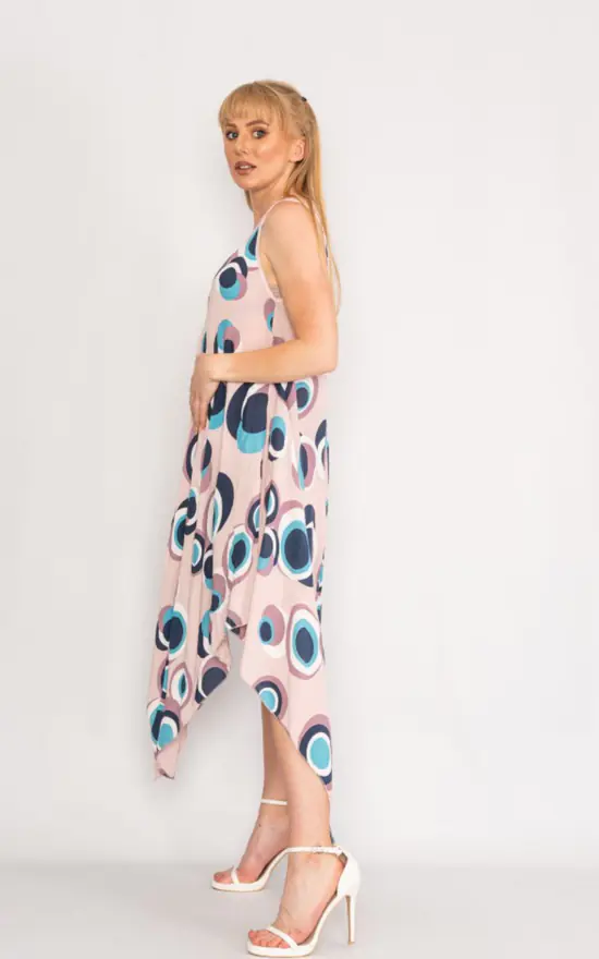 New π― LOES House Circle Pattern Handkerchief π Dress In Baby Pink β 4 New π― LOES House Circle Pattern Handkerchief π Dress In Baby Pink β - Image 2