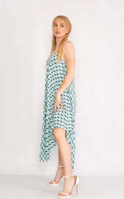 Best Sale ❤️ LOES House Geometric Pattern Handkerchief 👗 Dress In Mint 🧨 -Alie Street Shop unnamed file 940