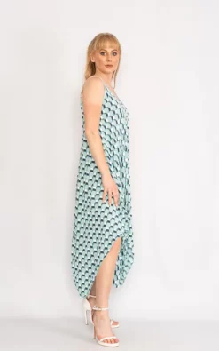 Best Sale ❤️ LOES House Geometric Pattern Handkerchief 👗 Dress In Mint 🧨 -Alie Street Shop unnamed file 942