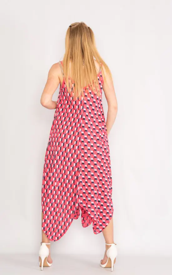 Discount π€© LOES House Geometric Pattern Handkerchief π Dress In Fuchsia β 5 Discount π€© LOES House Geometric Pattern Handkerchief π Dress In Fuchsia β - Image 3